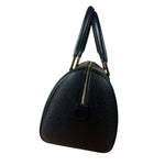MCM Vintage Black Leather Boston Handbag