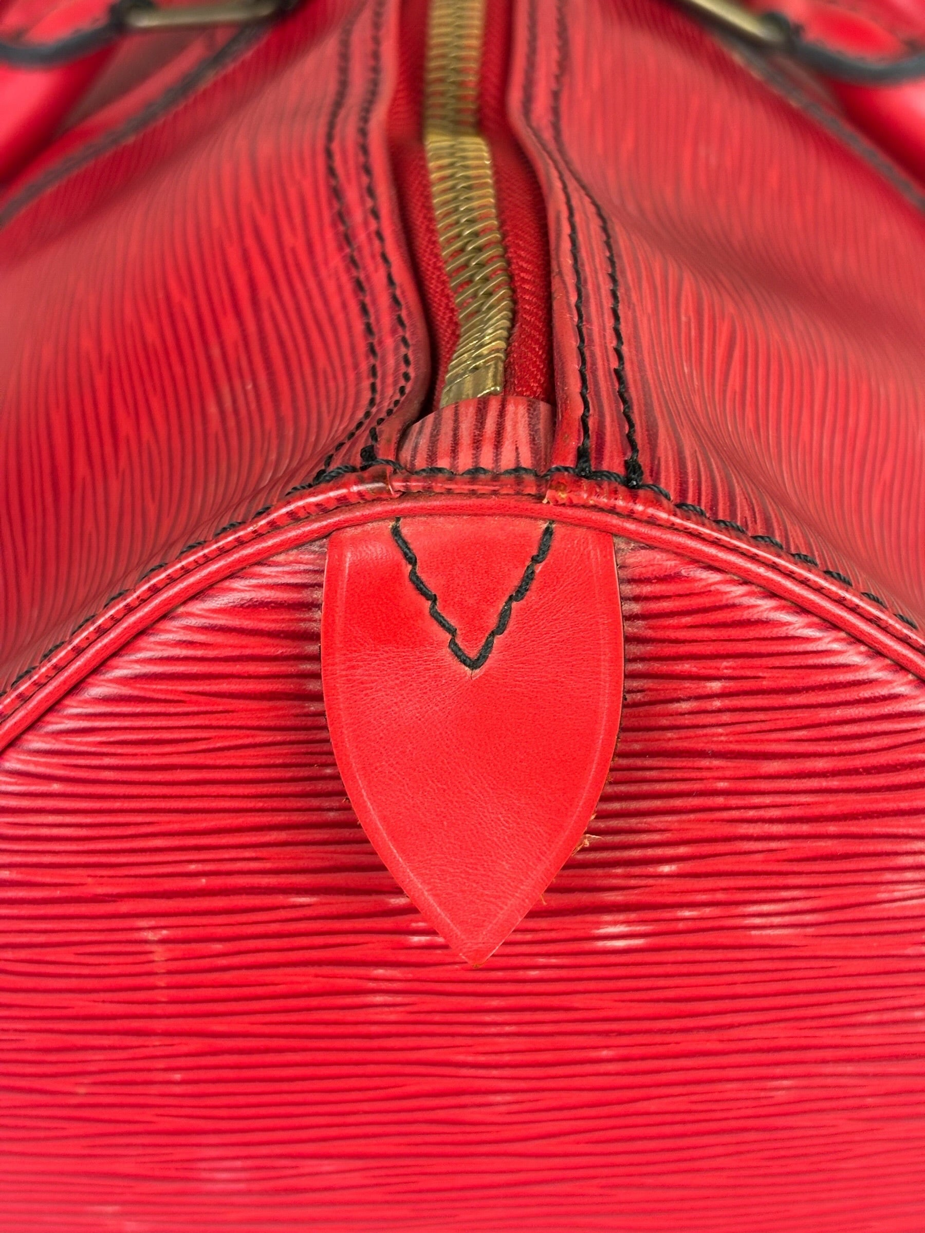 Louis Vuitton Red Epi Keepall 45