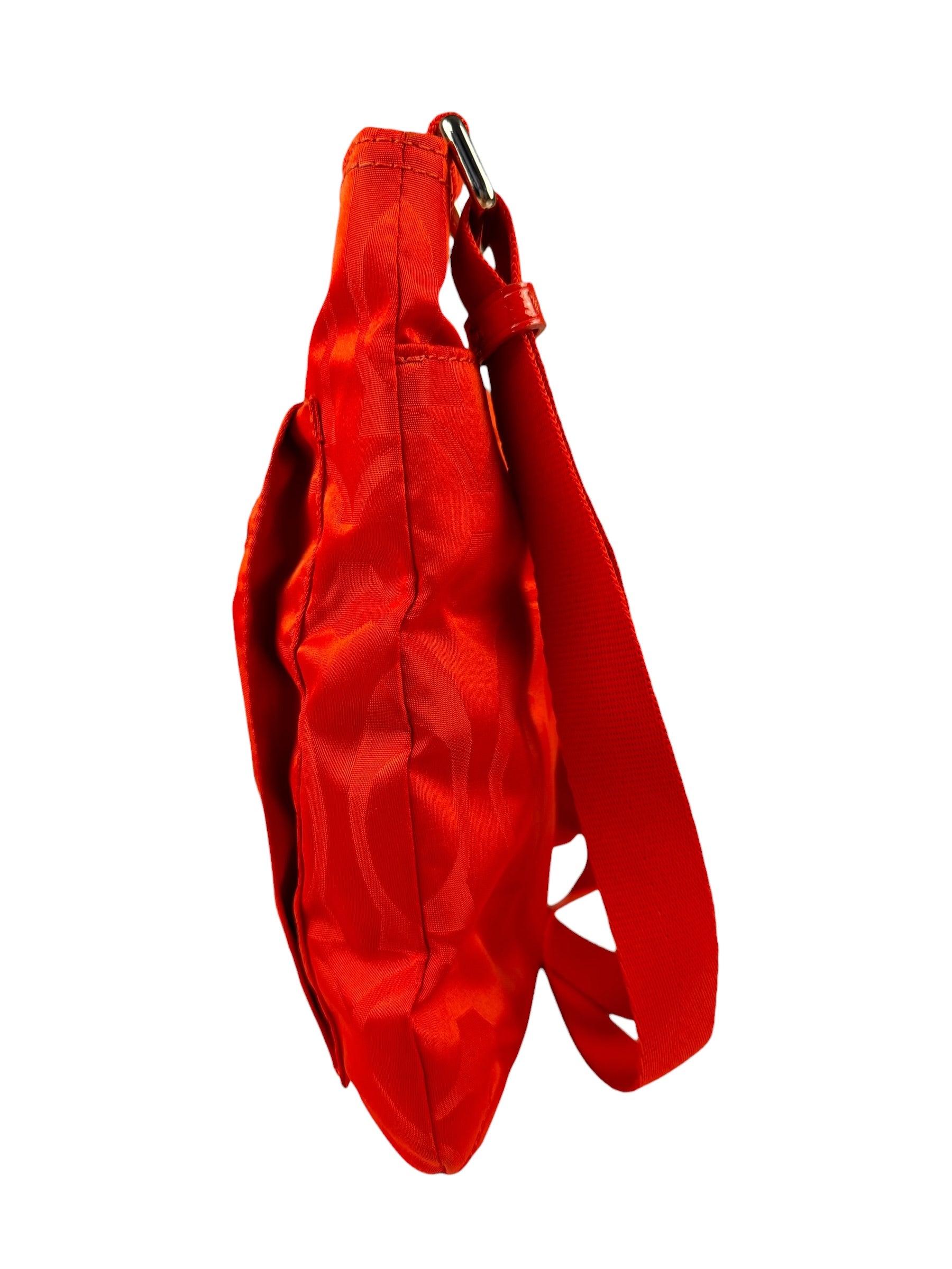 Coach Red/Orange Nylon Getaway Signature File Crossbody