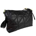 AllSaints Black Quilted Leather Edbury Shoulder Bag