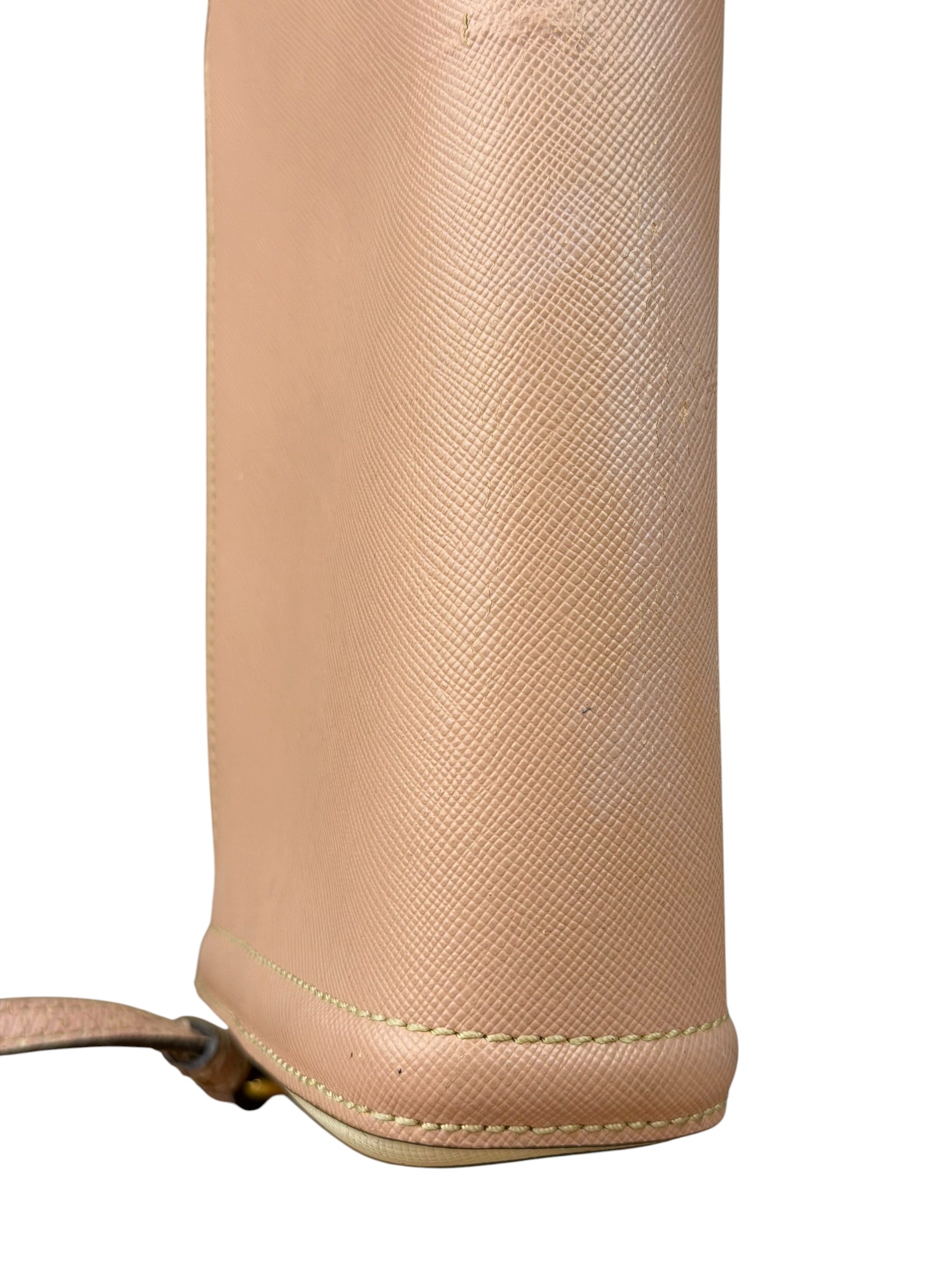 Prada Bicolor Saffiano Leather Mini Pochette