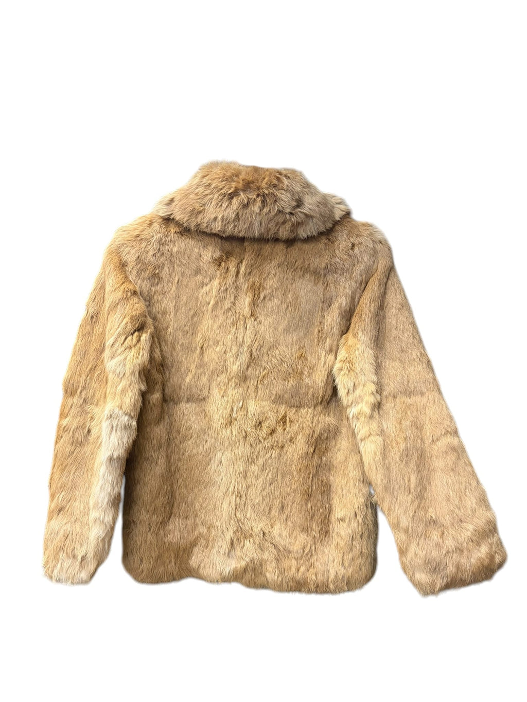 Vintage Nouerue Golden Brown Rabbit Stars Liner Fur Coat