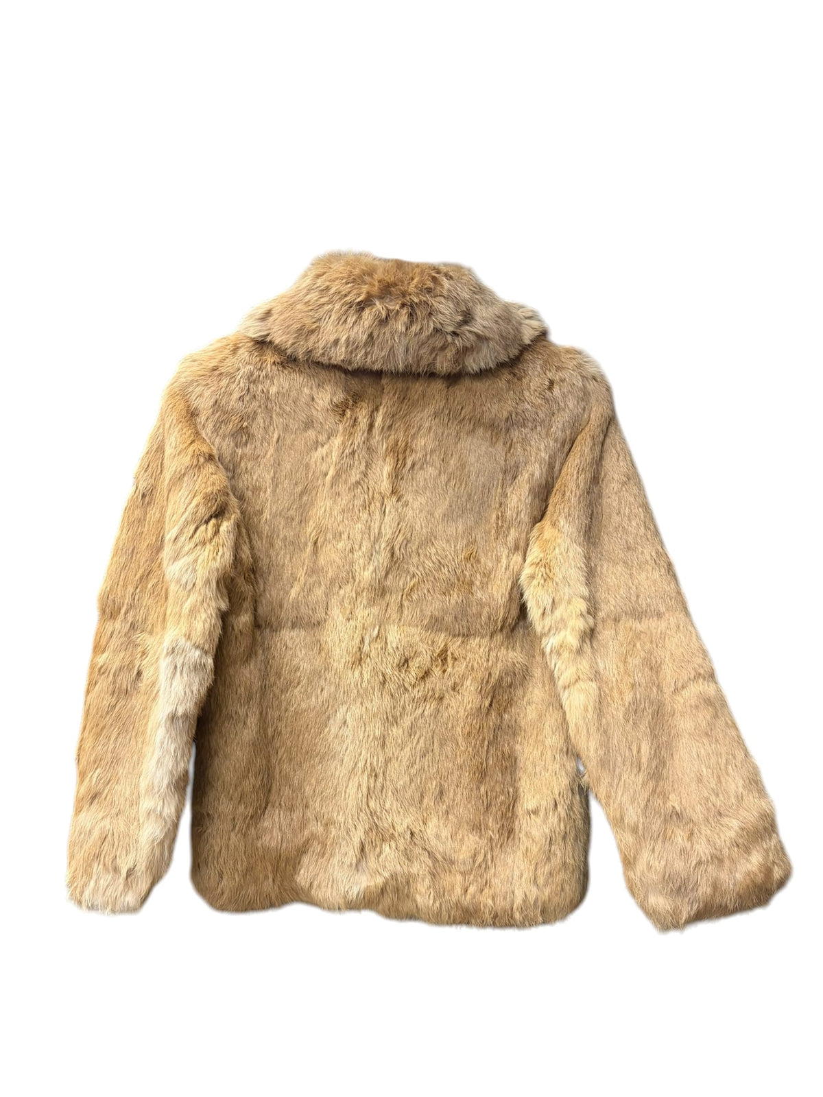 Vintage Nouerue Golden Brown Rabbit Stars Liner Fur Coat