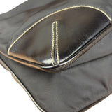 Prada Black Tessuto Nylon Leather Trim Shoulder Bag