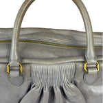 Miu Miu Vintage Pale Grey Vitello Leather Two-Way Bag