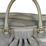 Miu Miu Vintage Pale Grey Vitello Leather Two-Way Bag