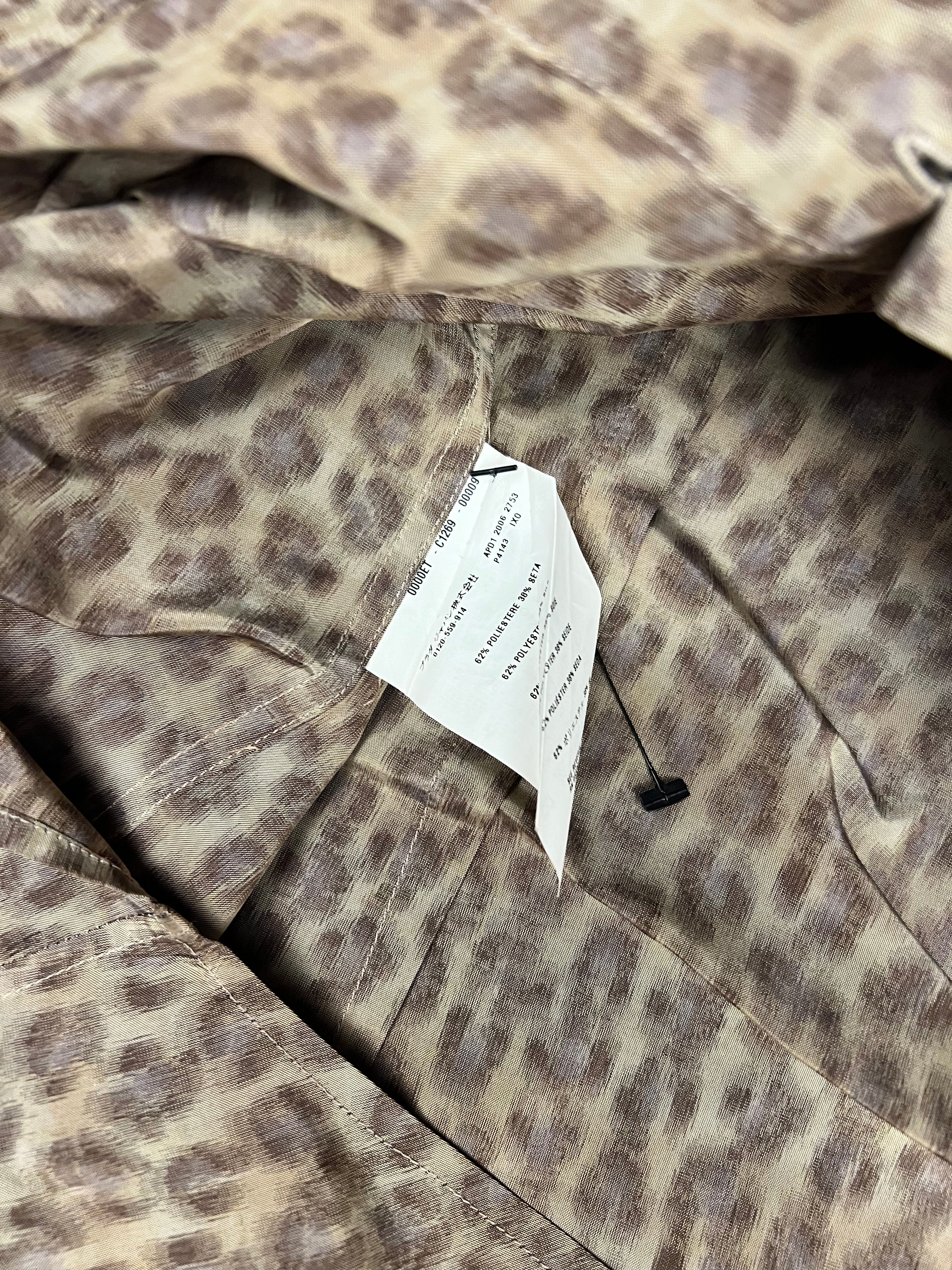 Prada Muted Cheetah Print Button Down Top