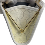 Christian Dior Vintage White Honeycomb Print Mini Coin Pouch