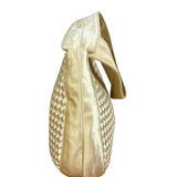 Bottega Veneta Butter Yellow Satin Intrecciato Shoulder Bag