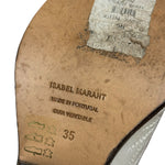 Isabel Marant White Distress Leather Western Boots