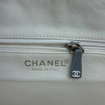 Chanel Grey Quilted Leather Trim Bowling Bag 2000