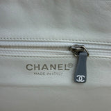 Chanel Grey Quilted Leather Trim Bowling Bag 2000