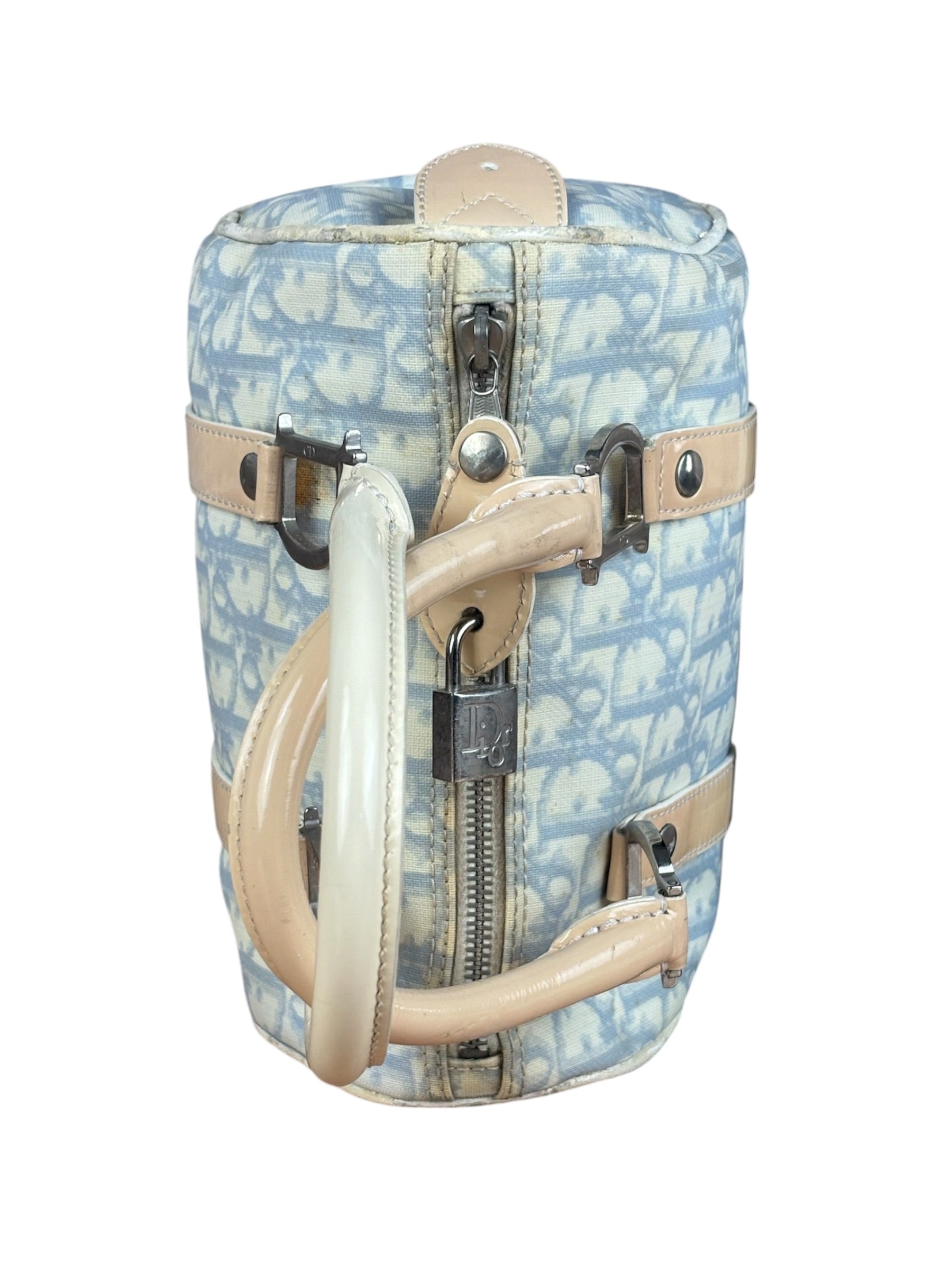 Christian Dior Vintage Trotter Canvas Mini Boston Bag