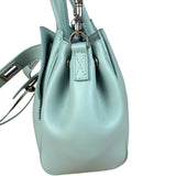 Balenciaga Blue Leather Mini Bel Air Carry All Two-Way Bag