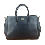 Balenciaga Black Leather Bel Air Carry All Two-Way Bag
