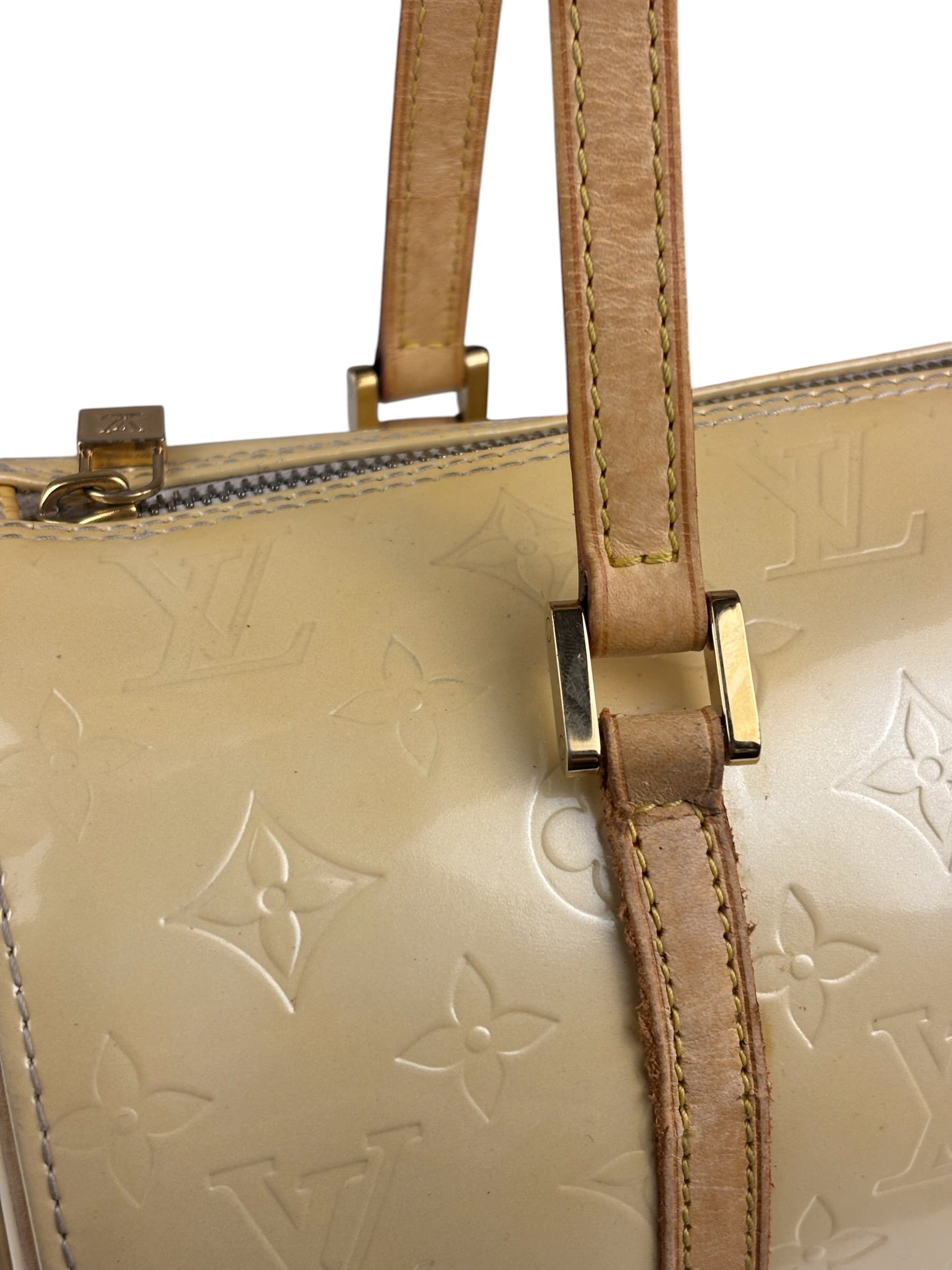 Louis Vuitton Yellow Monogram Vernis Bedford Handbag