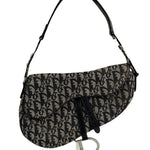 Christian Dior Black Trotter Medium Saddle Shoulder Bag
