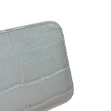 Balenciaga Blue Croc Embossed Cardholder