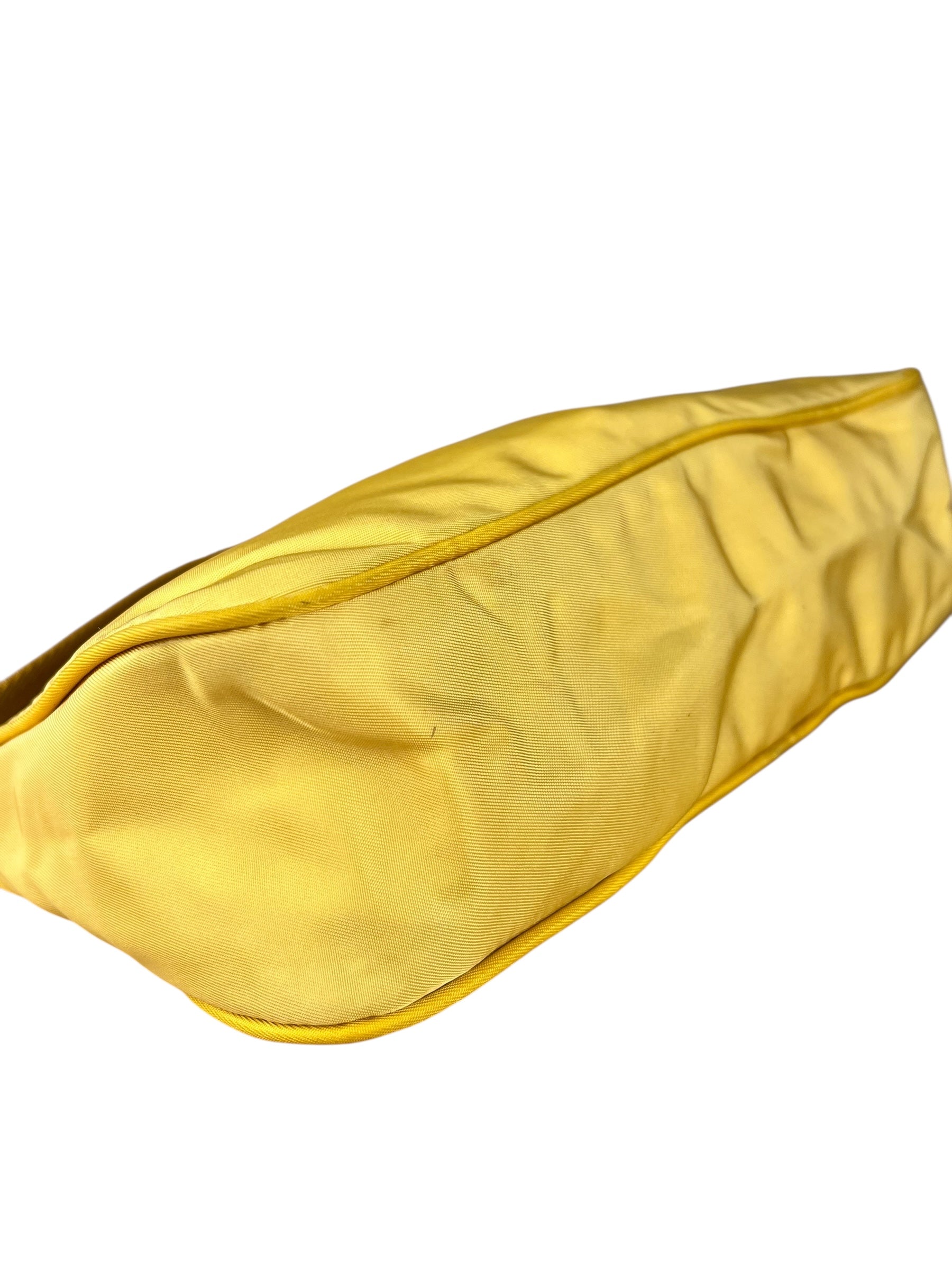 Prada Vintage Nylon Yellow Pochette