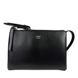 Fendi Roma Black Calf Leather Pochette Crossbody