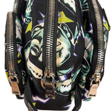Prada Multicolor Nylon Leather Trim Frankenstein Print Pouch
