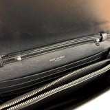 Saint Laurent Cassandre Leather Wallet on Chain Bag Black
