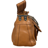 Christian Dior Vintage Tan Brown Leather Flight Medium