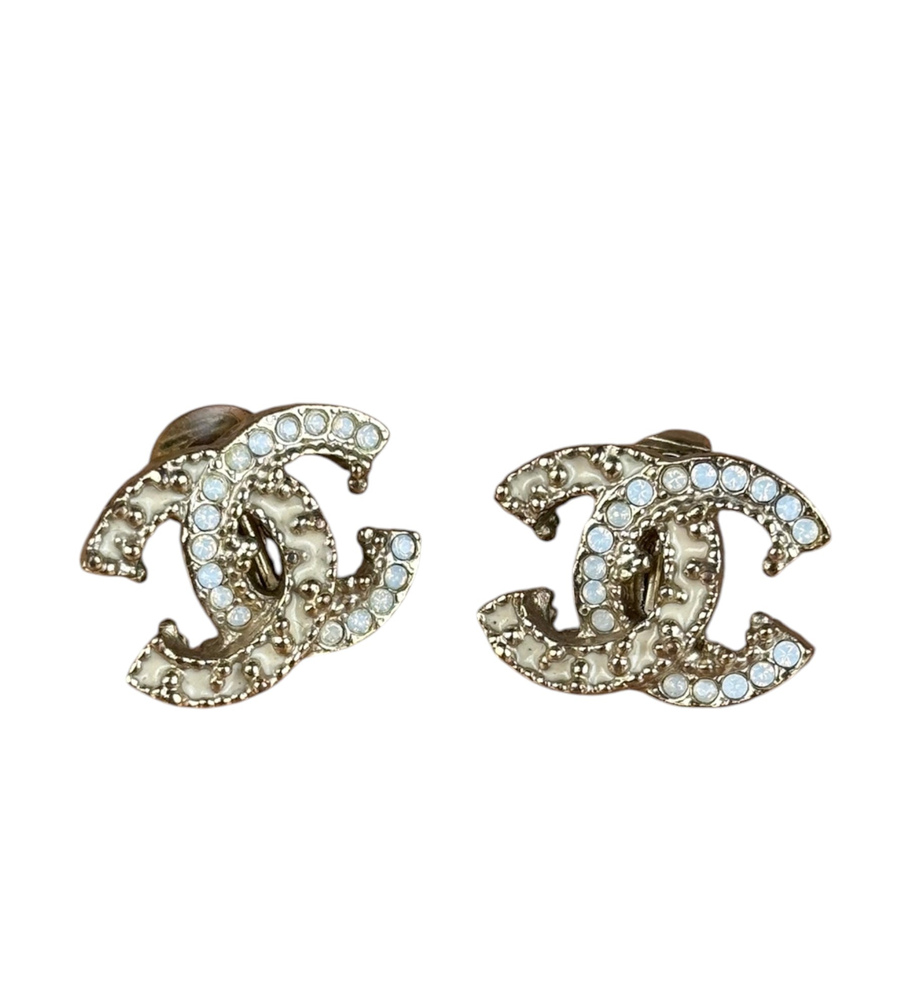 Chanel Vintage CC Logo Clip-On Earrings