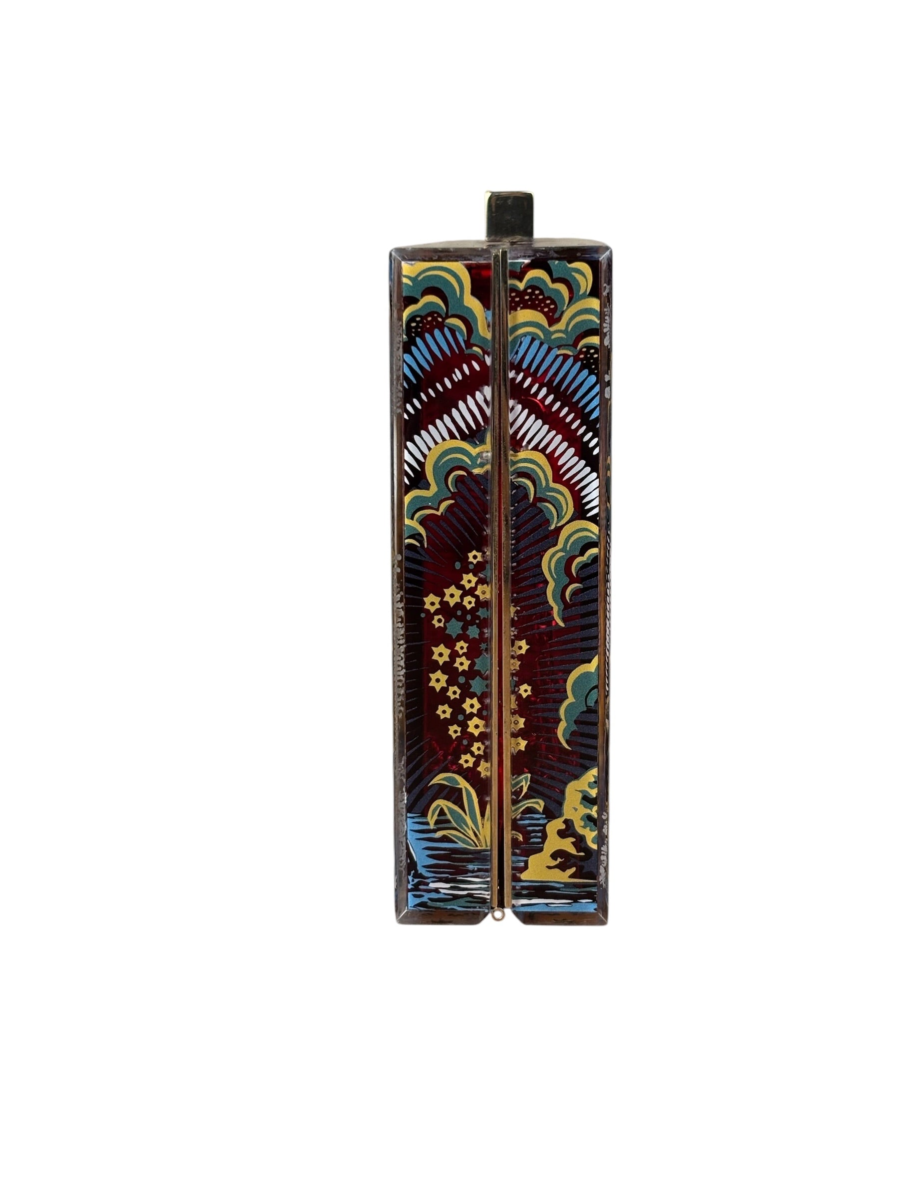 Valentino Plexiglass Volcano Box Clutch 2016