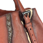 Bottega Veneta Brown Leather Intrecciato Trim Cesta Tote
