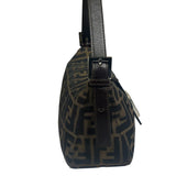 Fendi Brown Leather Trim Baguette