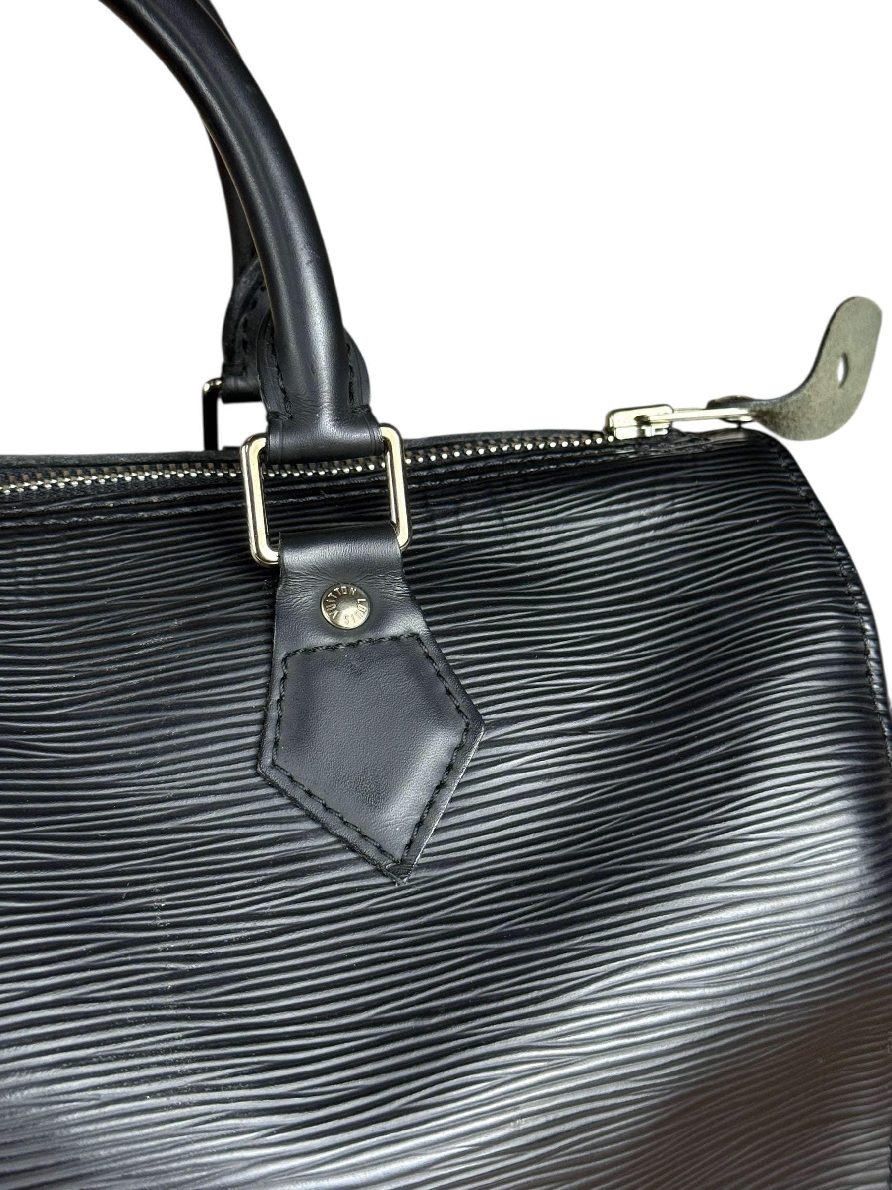 Louis Vuitton Black Epi Speedy 25