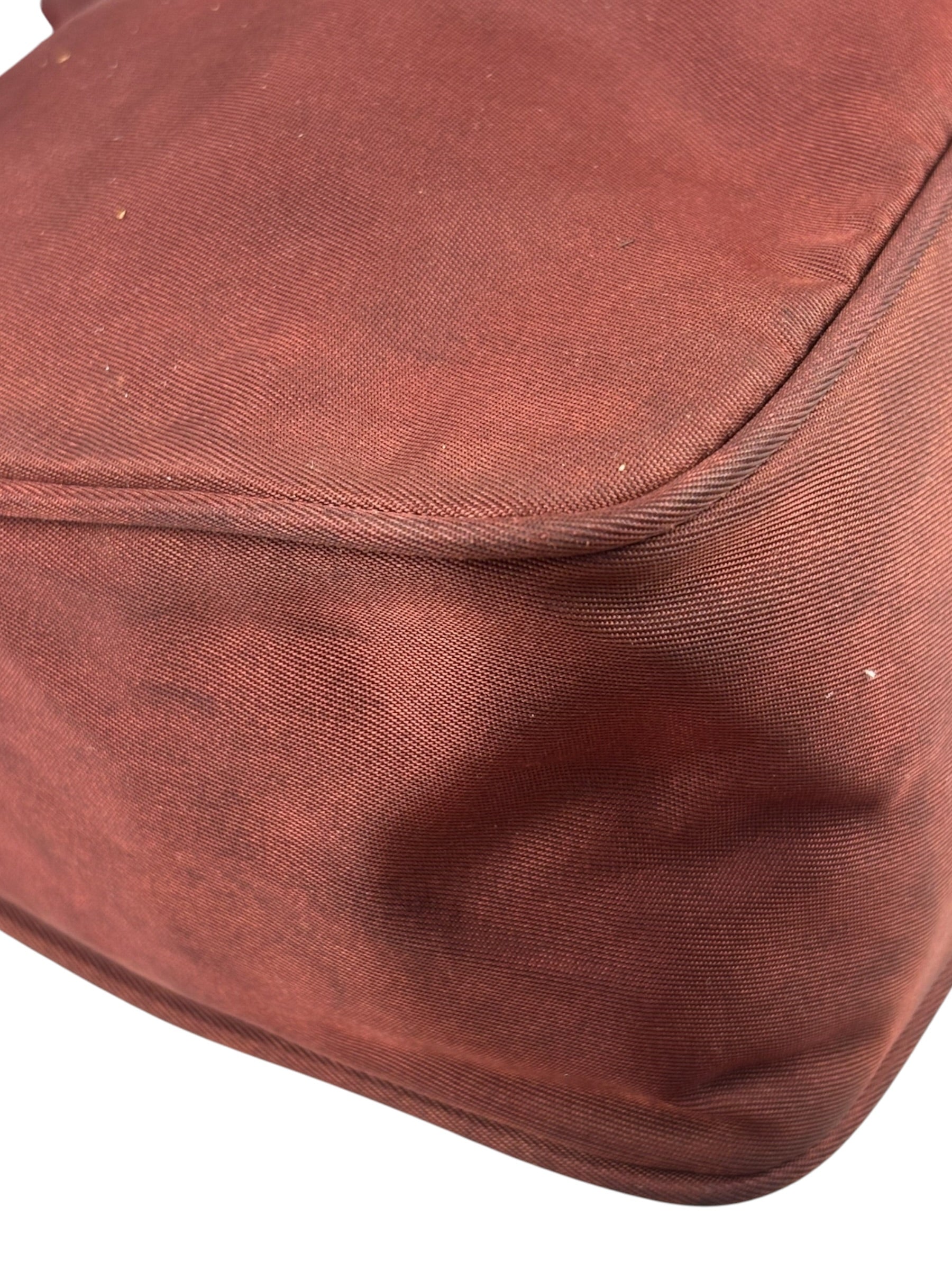 Prada Vintage Burgundy Nylon Pochette