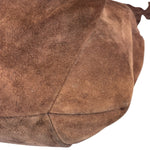 Yves Saint Laurent Brown Suede/Leather Trim Naja Rose Petal Hobo Bag