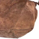 Yves Saint Laurent Brown Suede/Leather Trim Naja Rose Petal Hobo Bag