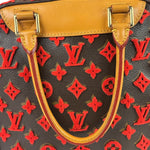 Louis Vuitton Red Tuffetage Cube Monogram Deauville