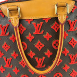Louis Vuitton Red Tuffetage Cube Monogram Deauville
