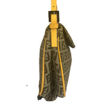 Fendi Beige Leather Trim Zucca Pochette