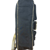 Prada Vintage Tessuto Lucertola Black Lizard Shoulder Bag