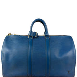 Louis Vuitton Vintage Blue Epi Leather Keepall