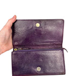 Balenciaga Purple Moto Flap Wallet