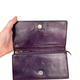 Balenciaga Purple Moto Flap Wallet