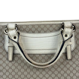 Celine Beige Leather Trim Macadam Boogie Tote