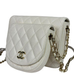 Chanel White Quilted Leather Side-Packs Dual Shoulder Bag 2019
