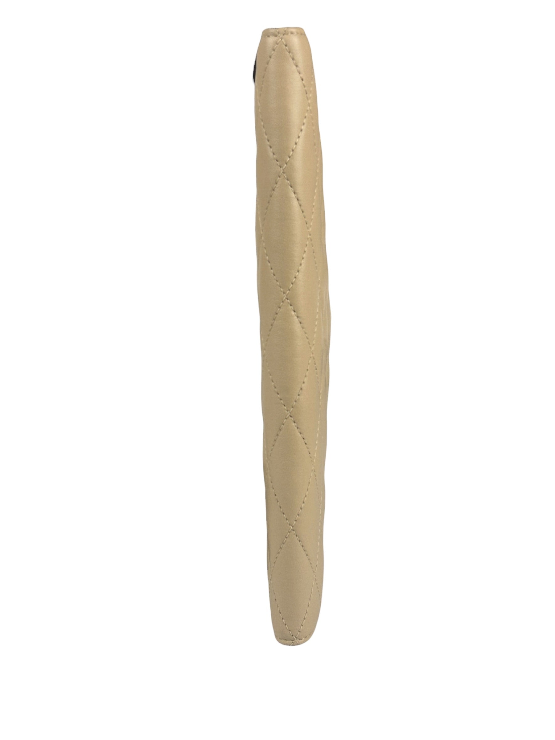 Saint Laurent Beige Quilted Sade Clutch