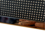 Yves Saint Laurent Black Calfskin Studded Lutetia Flap Clutch