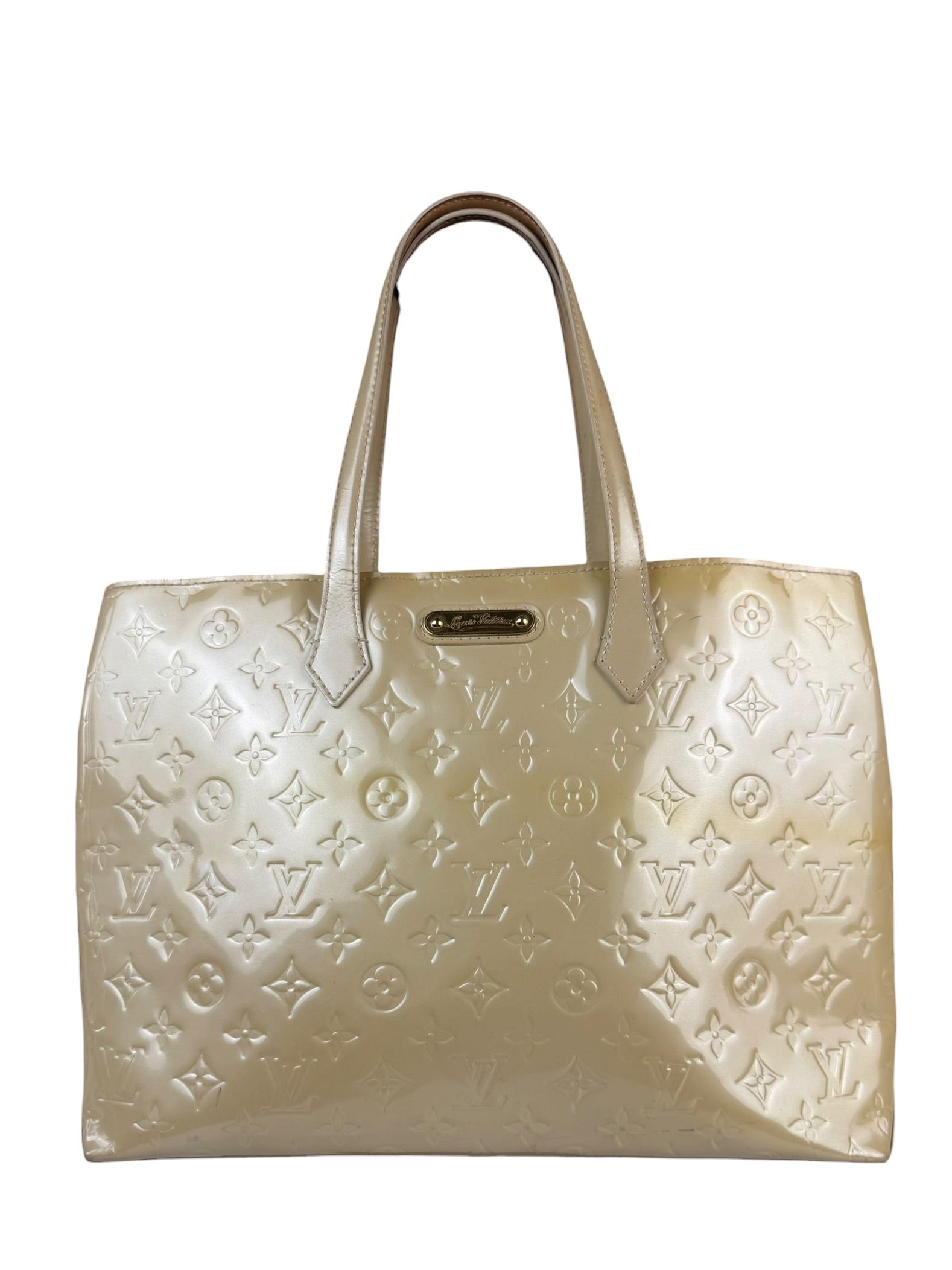 Louis Vuitton Yellow Vernis Wilshire Tote MM