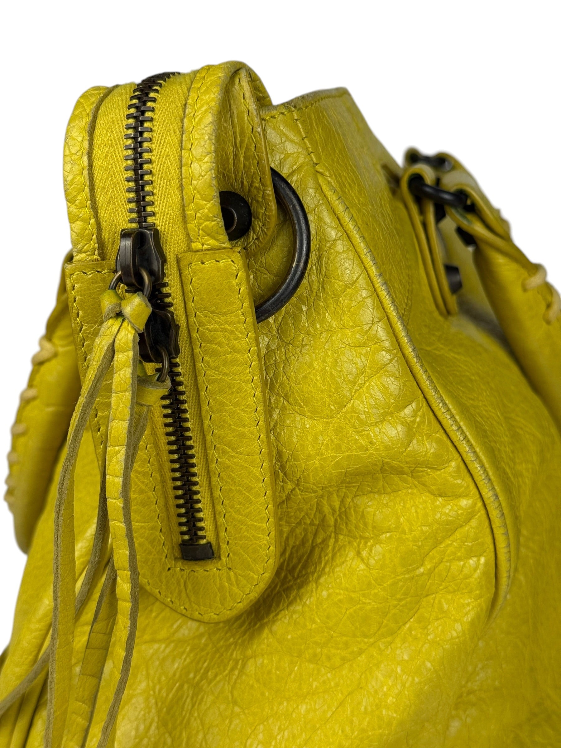 Balenciaga Yellow Leather Classic City Bag