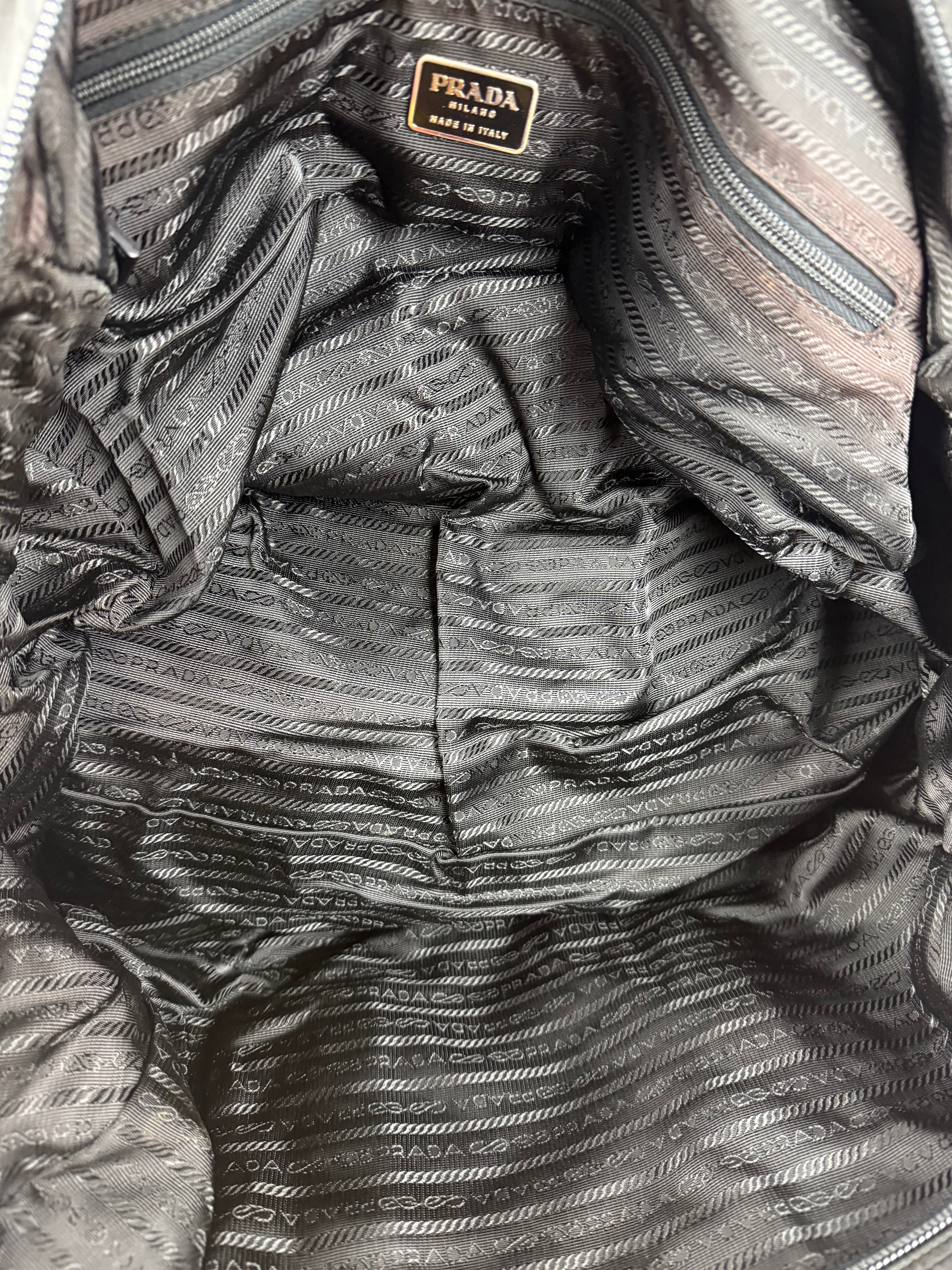 Prada Black Nylon Weekender Bag