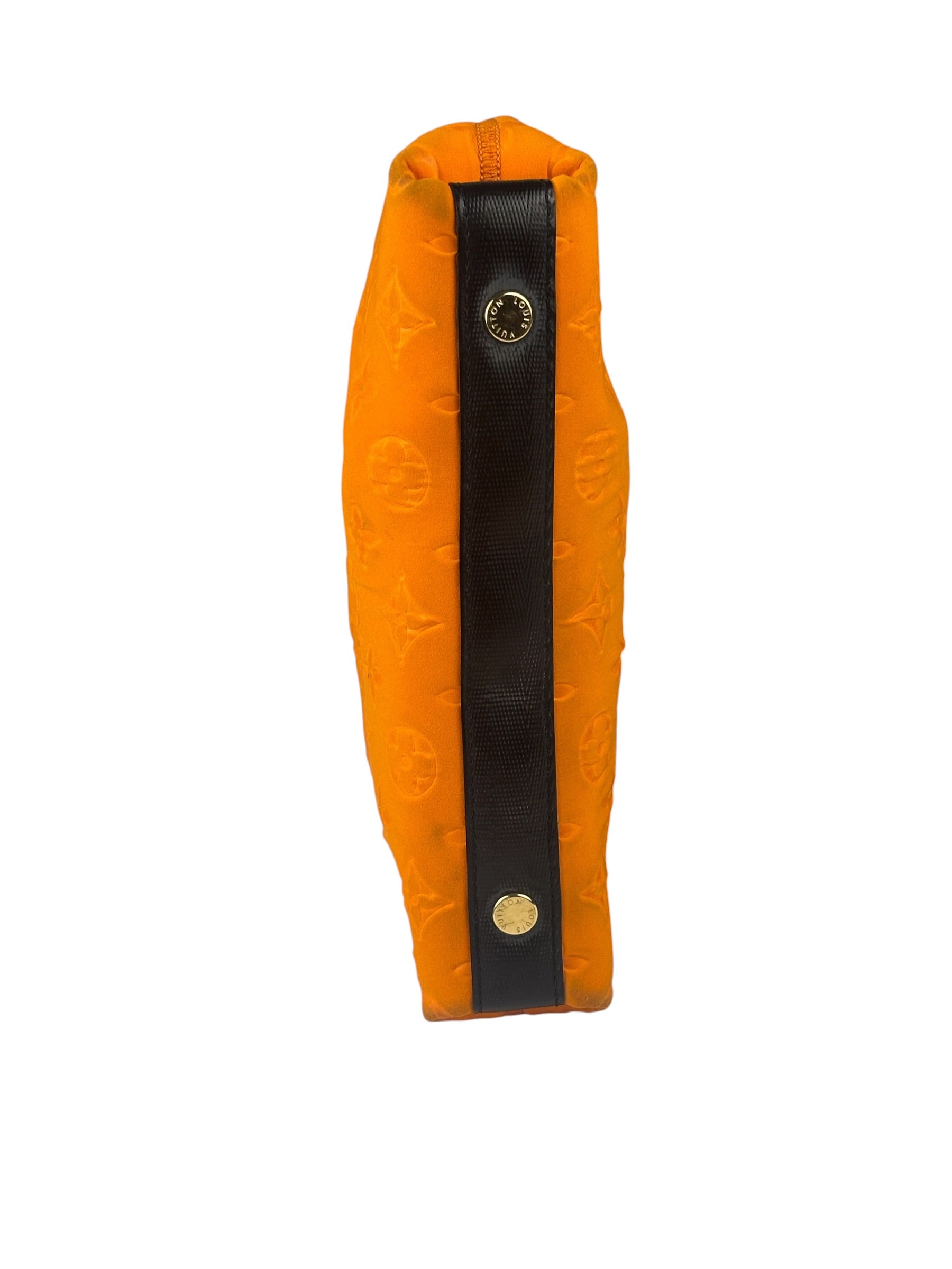Louis Vuitton Vintage Orange Monogram Neoprene Scuba Clutch